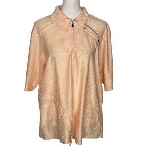 JAMIE SADOCK Women Top Sz L Peach Short Sleeve Golf Outdoors Active 69-13